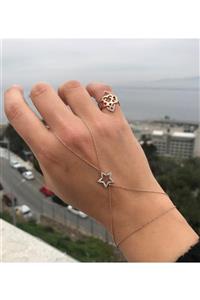 iz jewelry Beyaz Taşlı Yıldız Gümüş Şahmeran