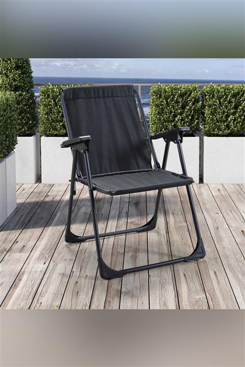 Cook Garden 4lü Kollu Kamp Balık Koltuğu Siyah