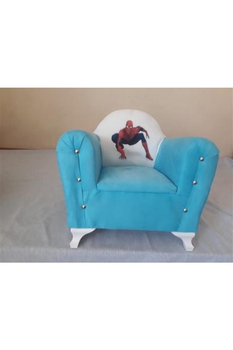 Nesil Kanepe & Tekstil Çocuk Taytüyü Kumaş Silinebilir Koltuğu Dijital Baskılı Örümcek Adam