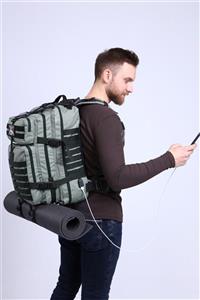 My Valice Smart Bag Army 50 lt Usb Şarj Girişli Outdoor Dağcı Sırt Çantası Gri