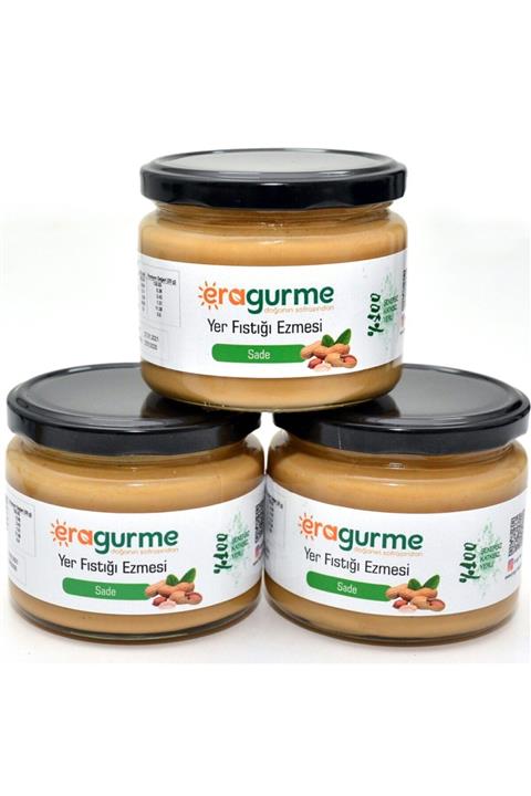 Era Gurme %100 Sade Yer Fıstığı Ezmesi 280g 3'lü Kampanya Set