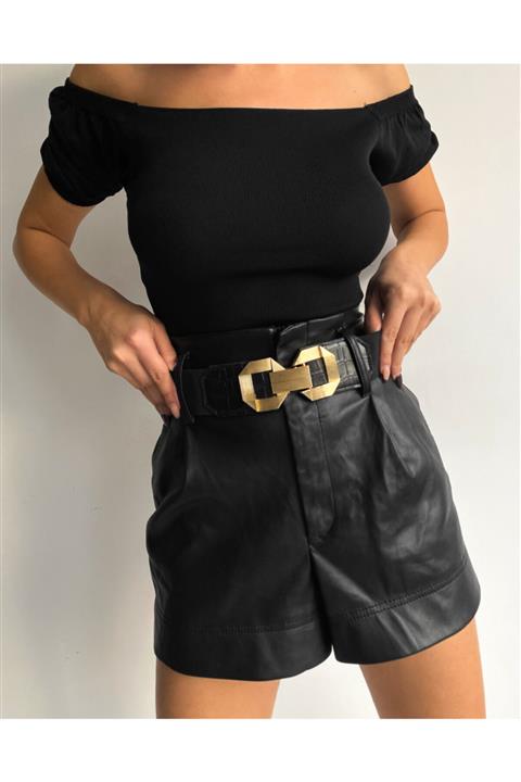 coaks Lastik Detaylı Gold Detaylı Kemer