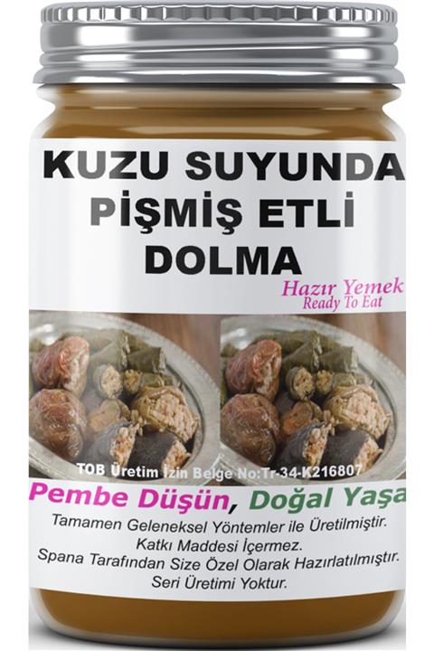 SPANA Kuzu Suyunda Pişmiş Etli Dolma Ev Yapımı Katkısız 330 gr