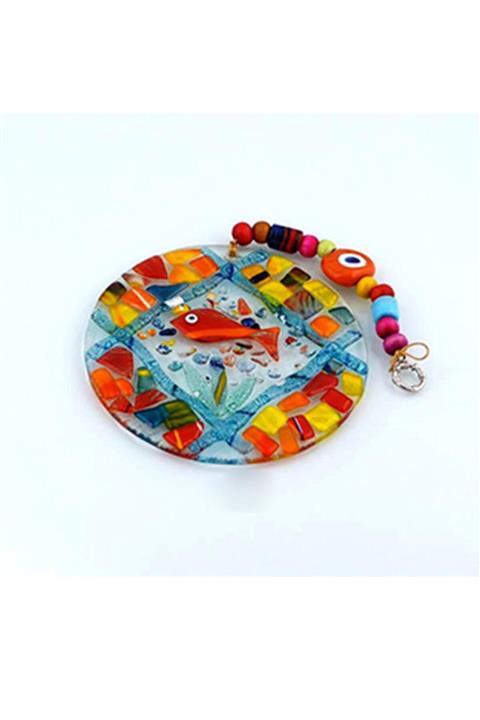 OEM El Yapımı Yuvarlak 9cm 12cm Cam Süs Duvar Balkon Kapı Bahçe Süs