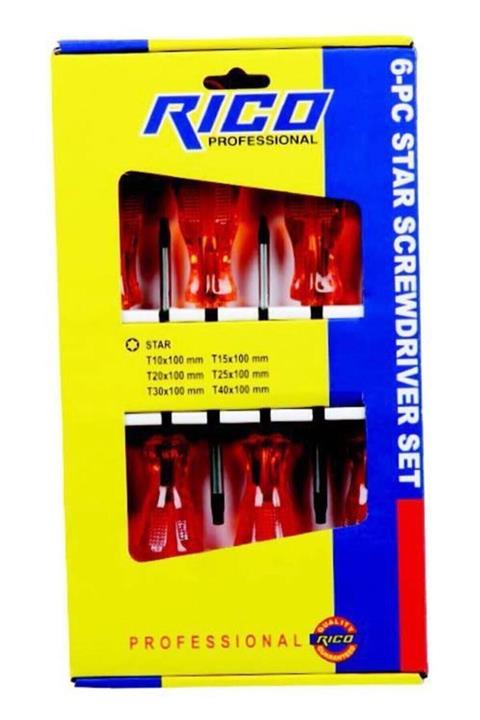 Rico 003-rt2523 6 Altı Parça Delikli Torx Star Tornavida Seti Takımı