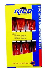 Rico 003-rt2523 6 Altı Parça Delikli Torx Star Tornavida Seti Takımı