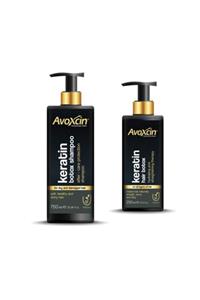 AVOXCIN Keratin Hydrating and Straightening Hair Botox - Saç Botoksu & Şampuan 2'li Set