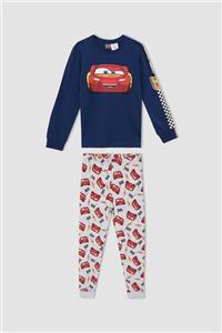 DeFacto Erkek Çocuk Cars Lisanslı Regular Fit Bisiklet Yaka Lisanslı Pijama Takım V8862A621CW