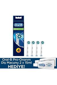 OralB Diş Fırçası Yedek Başlık Cross Action 4 adet+30 ml diş macunu