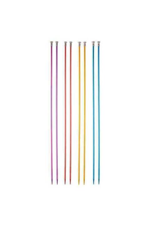 knitme Knit Me 9.0 Mm Renkli Metal Örgü Şişi 35 Cm