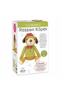 HELLO Dk Cotton Tığ Işi Amigurumi Kit Ressam Köpek Tuva