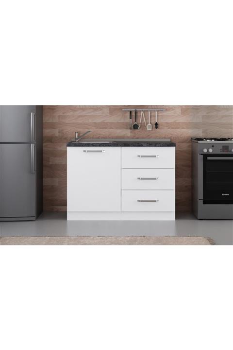 Minar 120 cm Mutfak Dolabı Beyaz 120-b2 Alt Modül