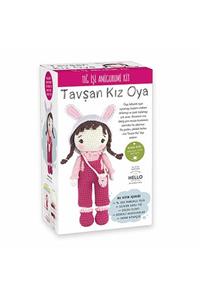 HELLO Dk Cotton Tığ Işi Amigurumi Kit Tavşan Kız Oya Tuva