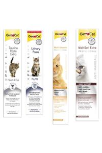 Gimcat Taurine 50gr +Urinary 50gr +Multi Vitamin 100gr Paste +Anti-hairball Malt 100gr Paste Kedi Macunları