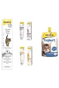 Gimcat Taurine + Anti-hairball Malt Paste +Multi Vitamin Paste Kedi Macunları +Yoğurt Kalsiyum Kedi Pudingi