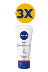 Nivea Onarıcı 3 Etkili El Kremi - 75 ml x 3