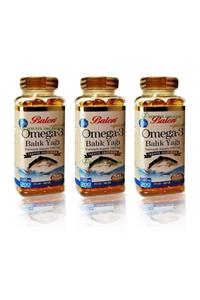 Balen 3 Kutu Omega 3 Balık Yağı Hapı Kapsülü Yeni Ürün 200lük Boy