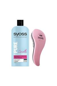 Syoss Pure Smooth Mıcellar Sampuan 550ml + Saç Fırçası