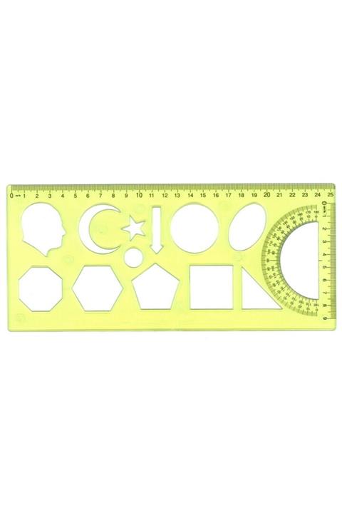 Ark Harita Şekilli Cetvel 25 Cm