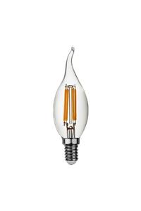 Heka Erd83 Kıvrık Mum Edison Flamanlı Rustik Led Ampul 6 Watt