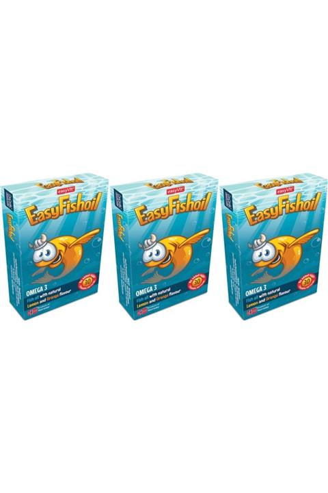 Easy Fishoil Easyfishoil Omega 3 Ve D Vitamini Içeren 30 Çiğnenebilir Takviye Edici Gıda (3 Adet)