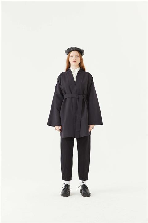 Fahhar Kaftan Kimono Ceket Siyah