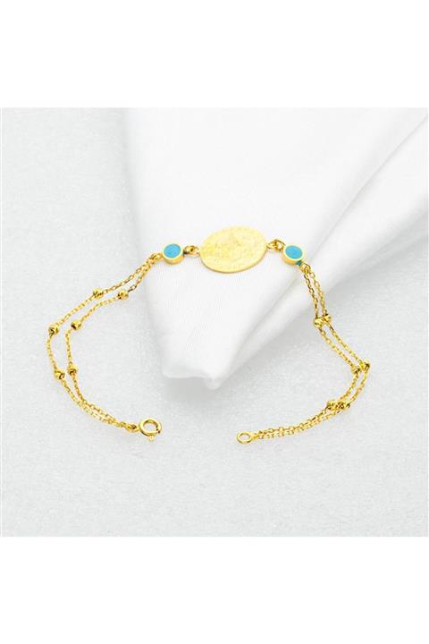 Bilezikci Mineli Reşat Çeyrek 22 Ayar Top Altınlı Bileklik