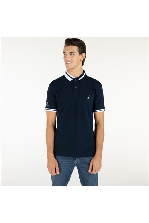 Nautica Nautıca Erkek Lacivert Slım Fıt Polo