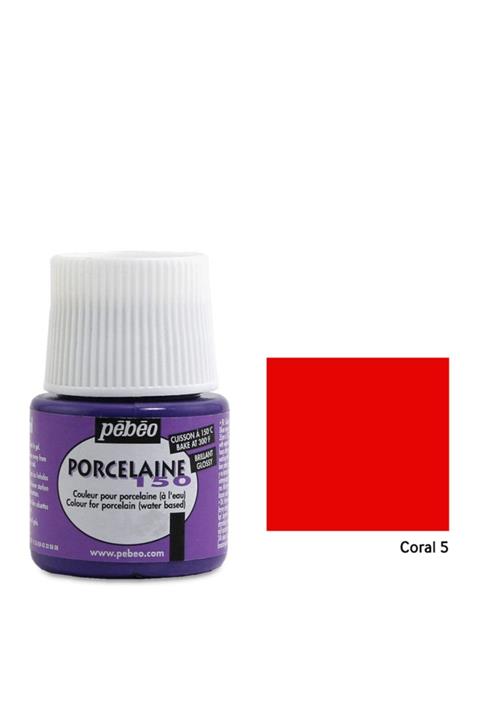 Pebeo Porcelaine 150 Porselen Boyası 45ml - Coral 5