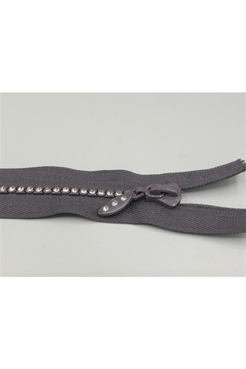 GREENTON Taşlı Fermuar 50 Cm Siyah