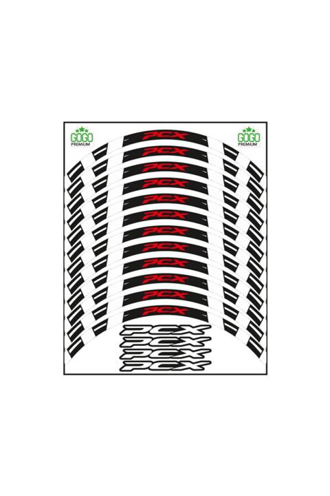 Gogo Premıum Honda Pcx Beyaz Reflektör Baskılı Jant Şeridi