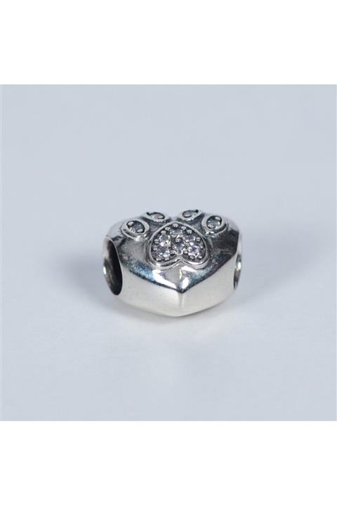 Nur Silver Taşlı Pati Charm