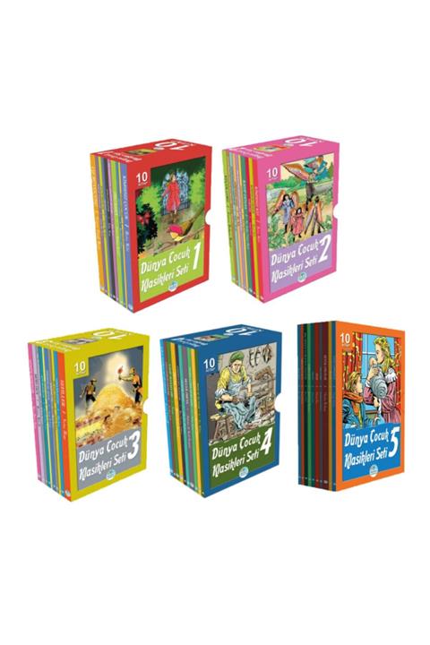 Mavi Çatı Yayınları Dünya Çocuk Klasikleri 50 Kitap Seti Maviçatı Yayınları