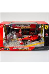 Burago Ferrari Fio Set Race Play 1:32 Ölçek 14 cm