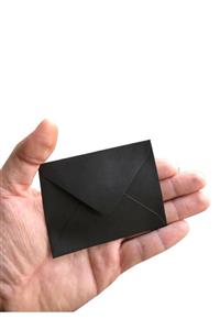 Tek Çatı 50 Adet Mini Siyah Zarf  7 X 10 Cm  50'li Paket Yapışkanlı