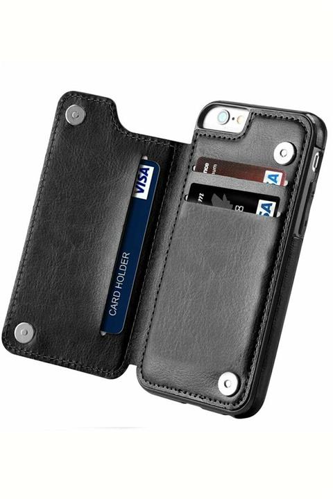 LUCOO LİFE Iphone 7 / 8 / Se 2020 Cüzdanlı Kart Bölümlü Deri Kılıf