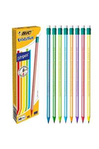 Bic Evolution Stripes Silgili Kurşun Kalem 12'li Kutu