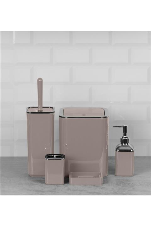 Okyanus Home Vizon Kare Kromlu 5'li Banyo Seti