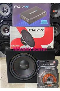 Soundmax Soudnmax Paket 30cm Bass Forx 20cm Midrange Forx 4kanallı Anfi 4x60rms 4 Lü Set