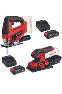 Einhell Tc-os 18/187 Zımpara Makinesi Tc-js 18 Li Dekupaj Testere 2x2.5 Ah Starter Kit Akülü Set