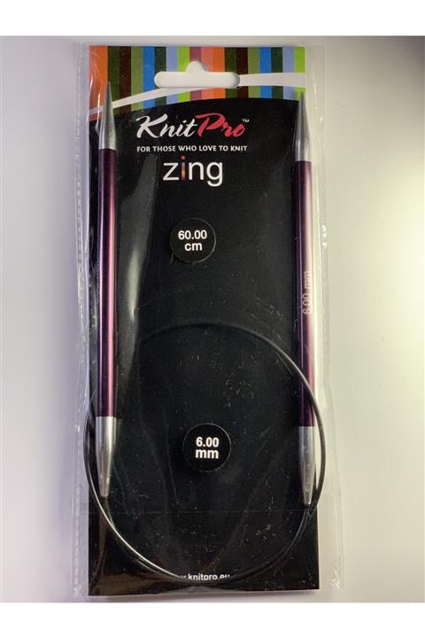 KnitPro Zing Misinalı Şiş 60 cm 6.0 mm
