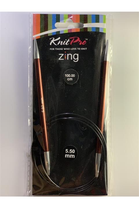 KnitPro Zing Misinalı Şiş 100 cm 5.5 mm