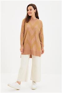 Trendyol Modest Camel Bisiklet Yaka  Triko Kazak TCTAW22AK0130