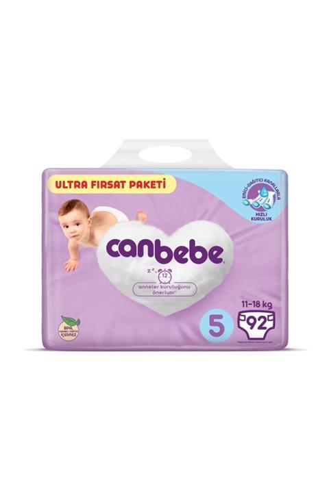 Canbebe Bebek Bezi 5 Beden 11-18 kg 92'li