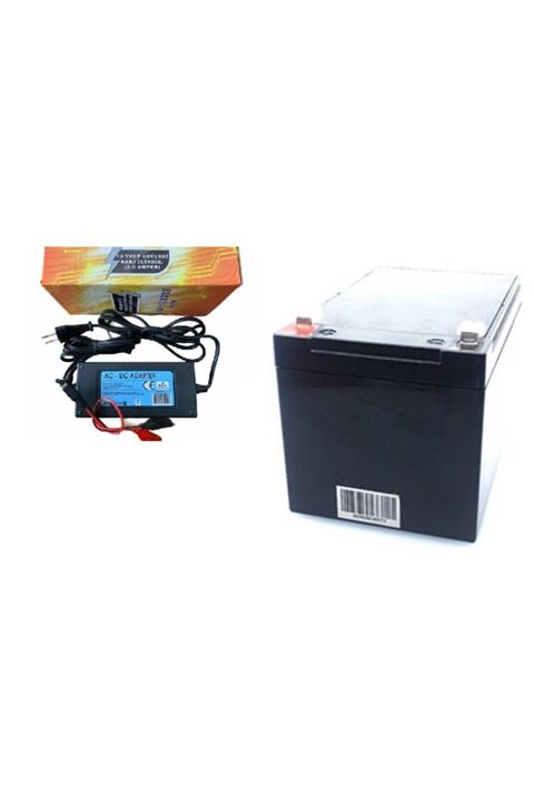 ATAEXPRESS Pilsan Uyumlu 12v 12ah 12 Volt 12 Amper Akü + 12 Volt Şarj Cihazı Şarz Adaptör + Maşalı Set 3.5a