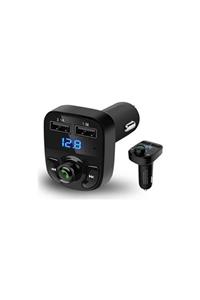 AYKIZ Blackberry Evolve X Uyumlu Araç Bluetooth Fm Transmitter Teyp Çalar Usb Şarj Aleti