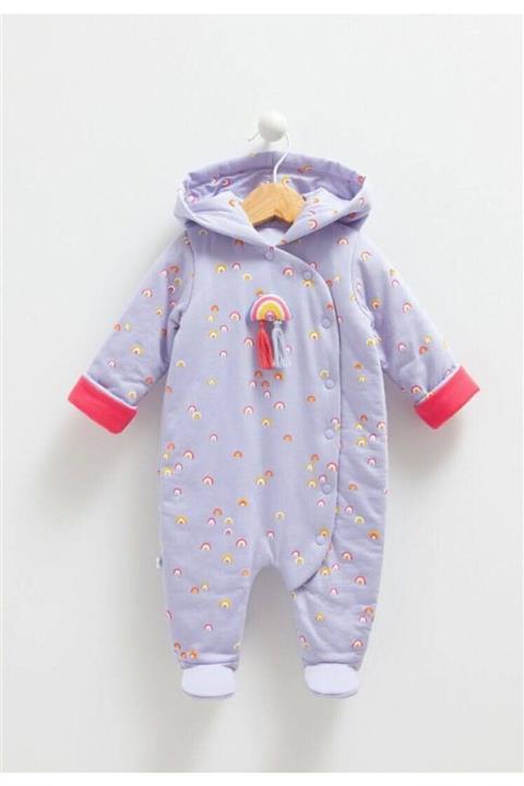fatoshbebe Rainbow Kız Bebek Tulum Lila