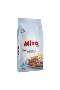 Mito Mix Adult Cat Tavuklu Ve Balıklı Renkli Taneli Yetişkin Kedi Maması - 15 kg