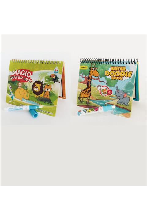 Magic Water 2'li Set Water Painting Sihirli Sulu Kalem Ile Boyama Kitabı Orman Diyarı Ve Orman Hayvanları