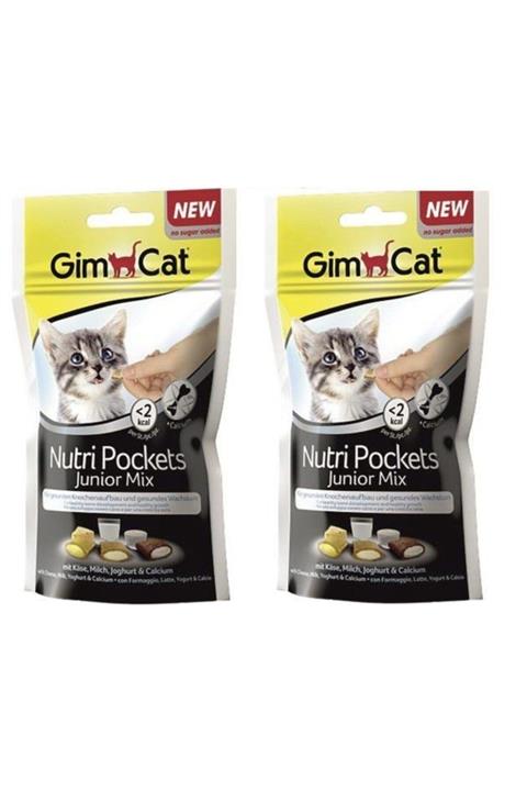 Gimcat Nutri Pockets Junior 2 Adet Mix Yavru Kedi Ödülü 60 Gr